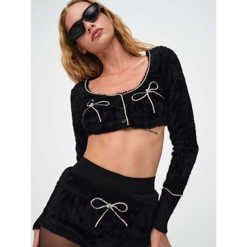 For Love & Lemons Vivienne Cardigan Size LL / Black